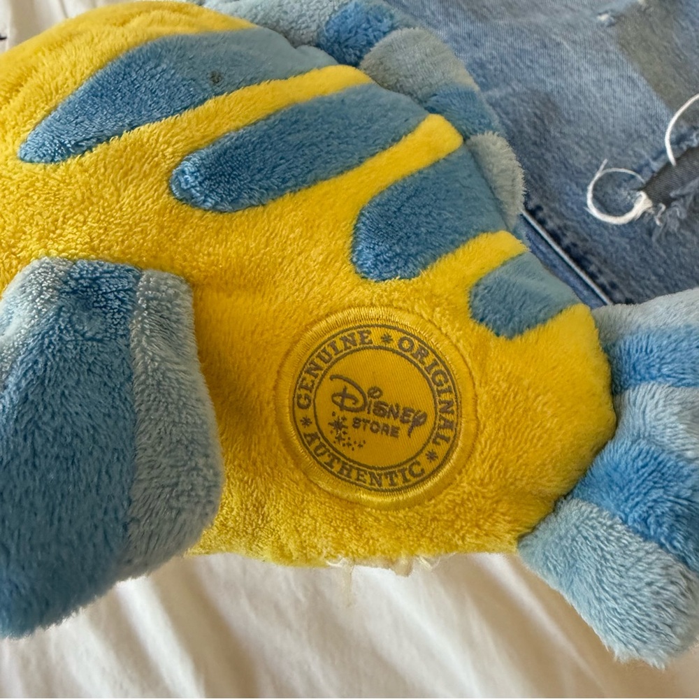 Disney Yellow and Blue Plush Fish Toy Flounder Little Mermaid - Picture 5 of 8